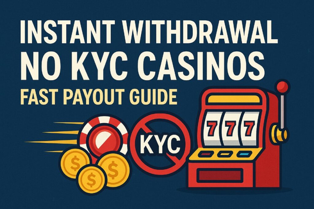 Instant Withdrawal No KYC Casinos – Fast Payout Guide