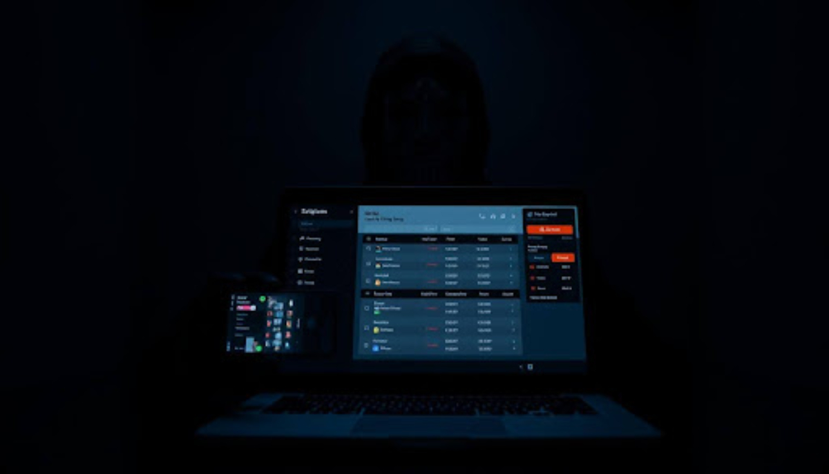 laptop displaying online casino website