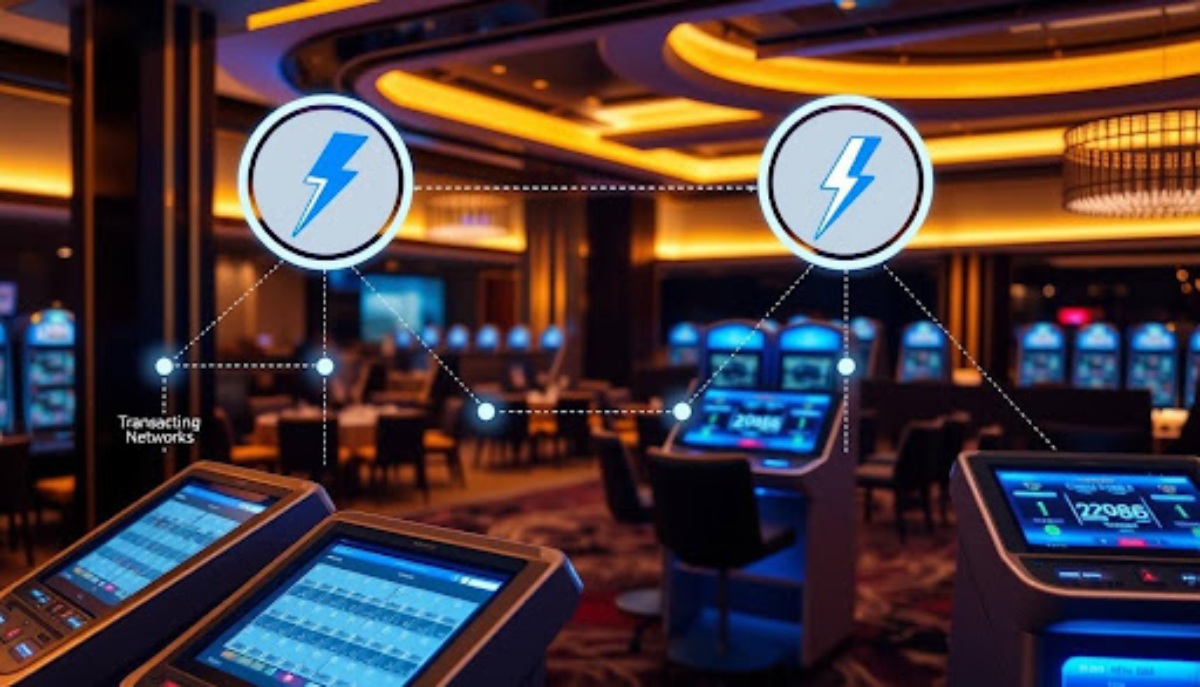 Connected slot machines in a casino