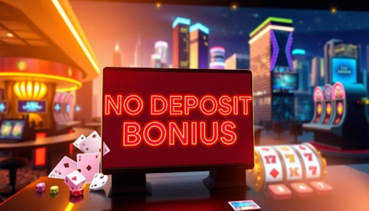 Sign in casino saying "no deposit bonus"